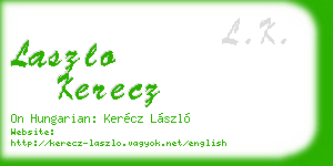 laszlo kerecz business card