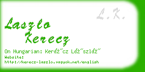 laszlo kerecz business card